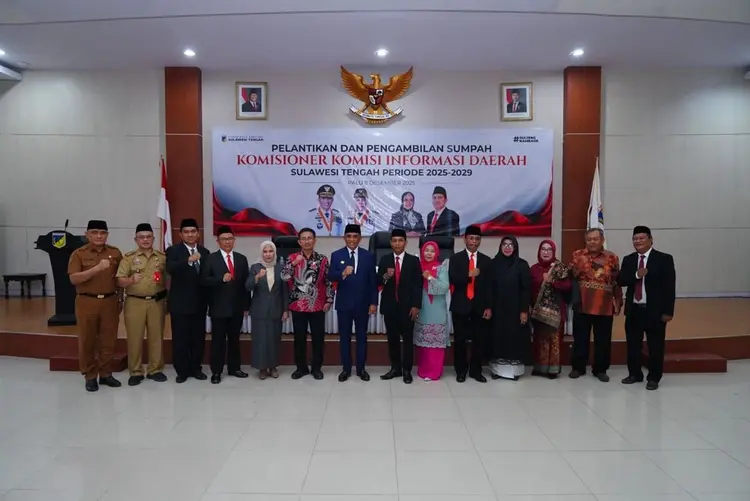 PELANTIKAN DAN PENGAMBILAN SUMPAH ANGGOTA KOMISI INFORMASI PROVINSI SULTENG MASA JABATAN 2025 – 2029