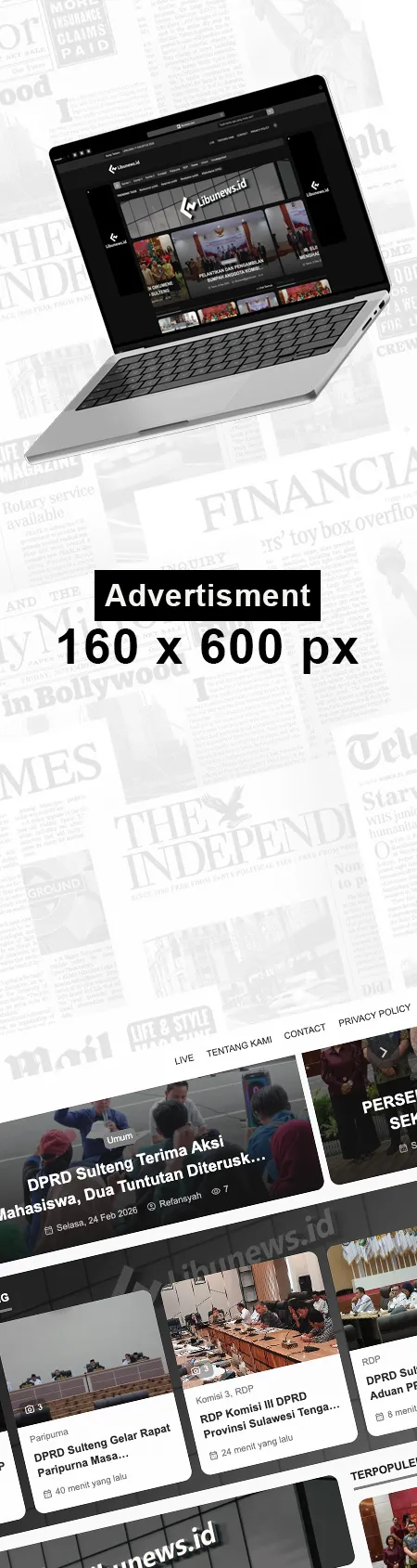 ads floating left