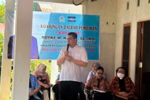 Royke Kaloh Soroti Jembatan Gantung Desa Pandiri yang Mandek
