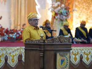 Ketua DPRD Sulteng H. Mohammad Arus Abdul Karim Hadiri Pelantikan pengurus BMA Sulteng, Tegaskan adat sebagai pilar pembangunan daerah.