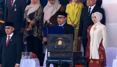 Suara Lantang Arus Abdul Karim Bacakan Teks Proklamasi di HUT RI ke-81